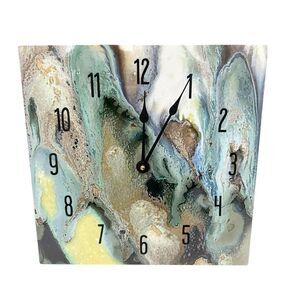 Piece Of Art Wall Clock Decoration Living Room 12x12 Mossy Greens‎ - 518